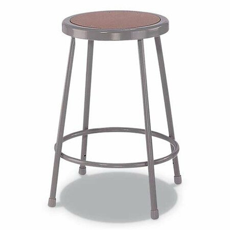 FINE-LINE 24 in. Industrial Stool - Brown & Gray Seat FI3200883